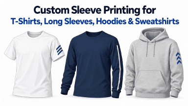Custom Sleeve Printing for T-Shirts, Long Sleeves, Hoodies & Sweatshirts