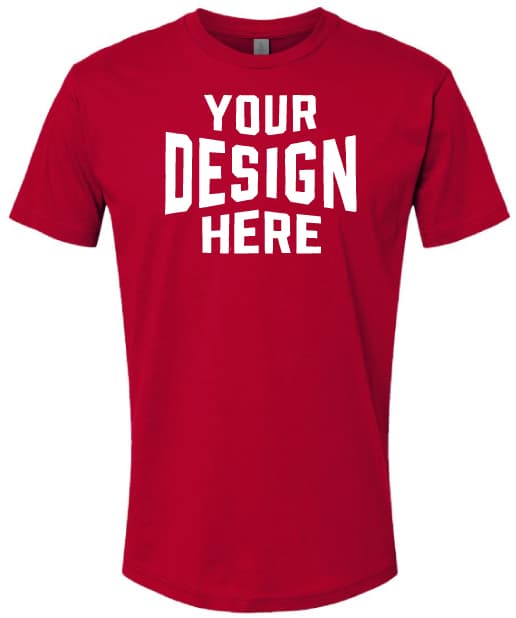 Custom Next Level t shirt with printed design for soft lightweight custom apparel and branding