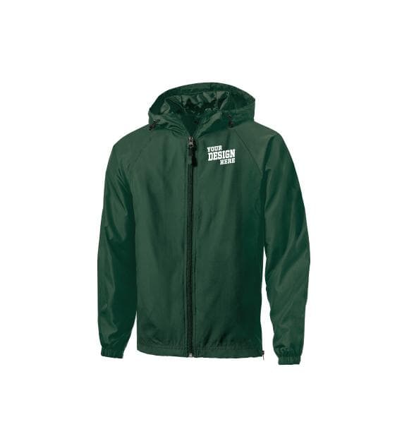 embroidered rain jacket