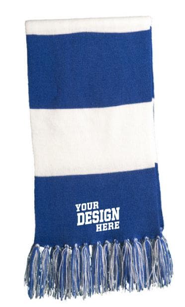 Sport-Tek STA02 Spectator Scarf White Stripe STA02MC