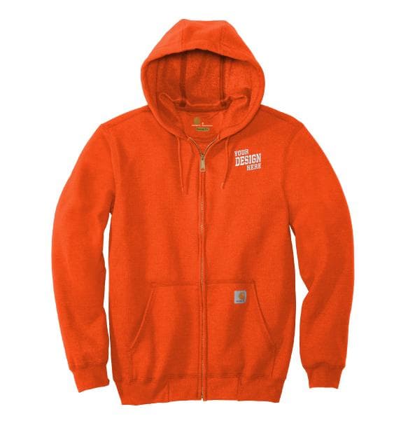 Custom Carhartt® Midweight Hooded Zip-Front Sweatshirt CTK122