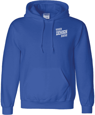 Gildan 12500-E DryBlend® Hooded Sweatshirt embroidered