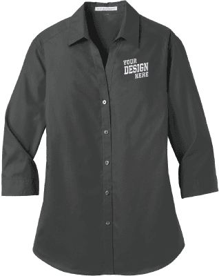 Port Authority Ladies 3/4-Sleeve Carefree Poplin Shirt LW102