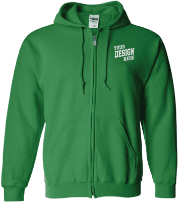 Gildan 18600-E Heavy Blend Full-Zip Hooded Sweatshirt embroidered