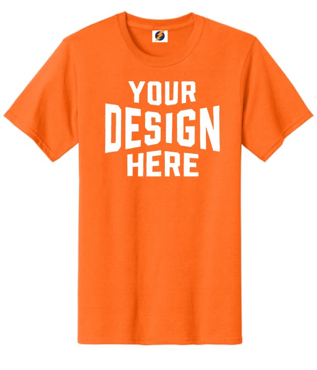 Custom ultra heavy workwear t-shirt with front print design placeholder