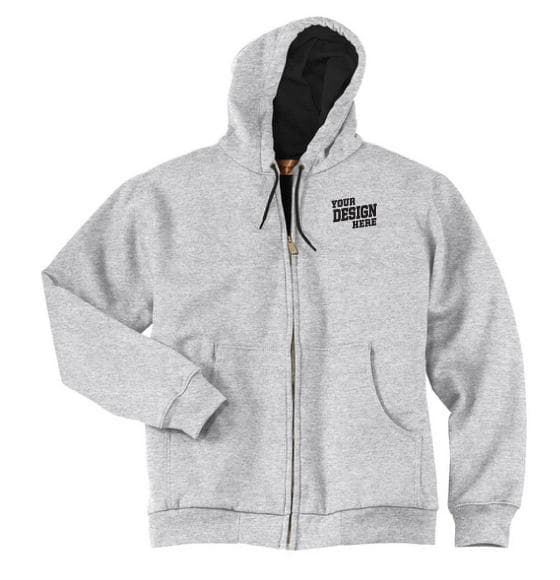 CornerStone CS620 Heavyweight Full-Zip Hooded Sweatshirt with Thermal Lining