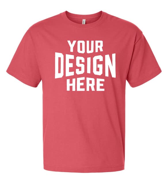 bella canvas 3010 boxy t-shirt 6.1 oz relaxed fit short sleeve custom print front view