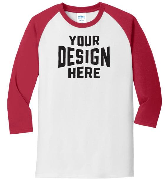 Port & Company Core Blend 3/4-Sleeve Raglan Tee PC55RS
