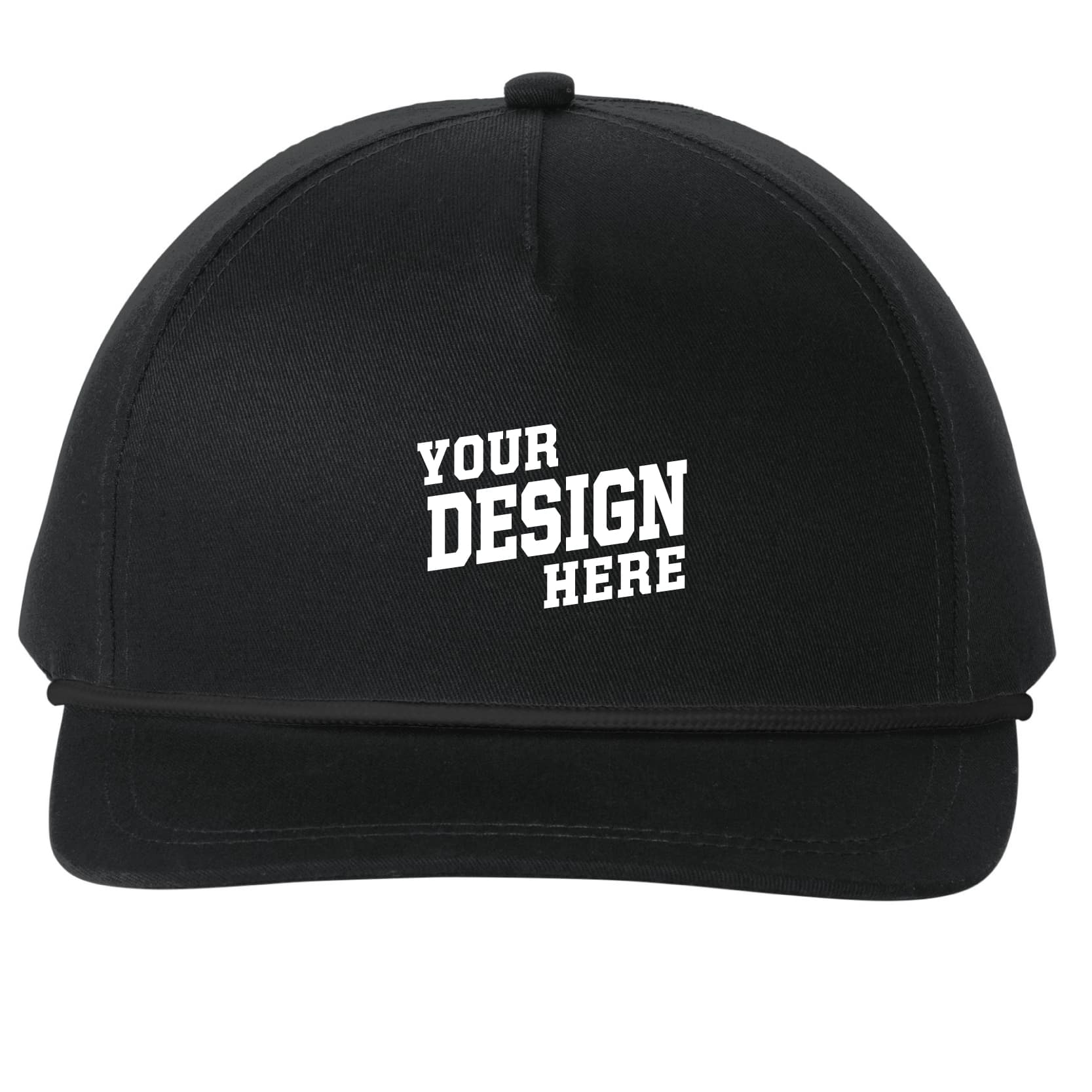 Port Authority C962 five-panel rope cap with snapback closure