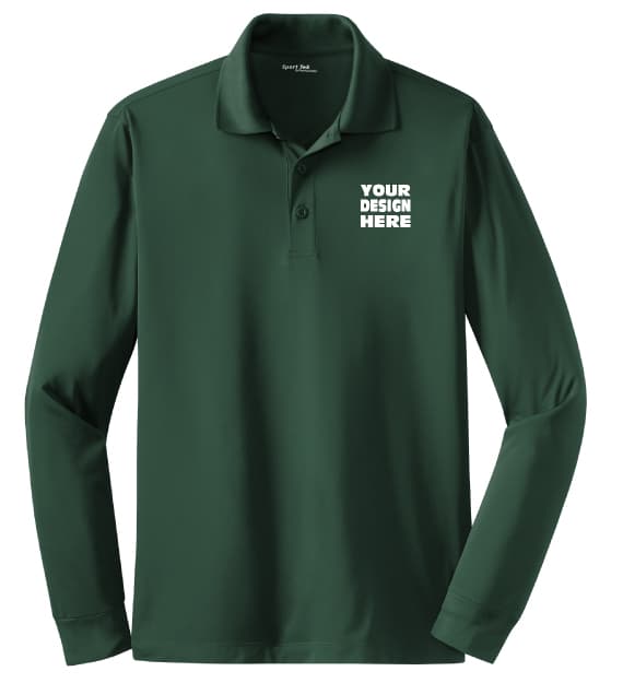 Long Sleeve - Micro Pique Polo Shirt by Sport-Tek style # ST657