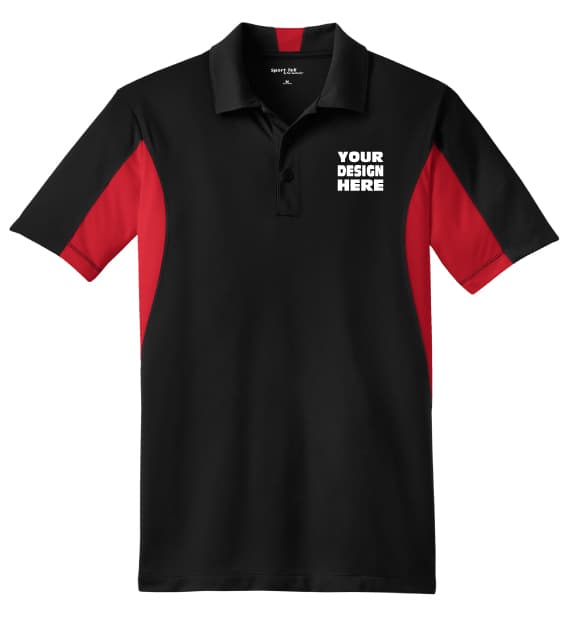 Sport-Tek Side Blocked Micropique Sport-Wick Polo - Black ST655BL-P