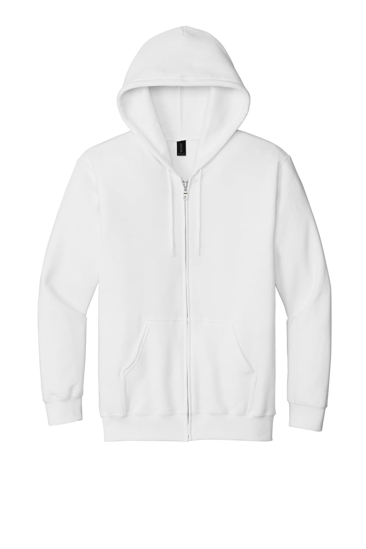 Heavy Blend Full-Zip Hooded Sweatshirt - White - view 1