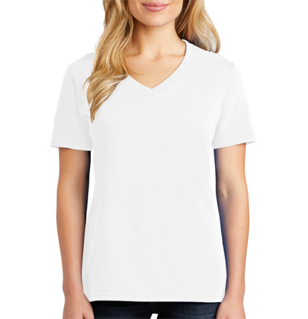 Port Authority Ladies Core Cotton V-Neck Tee LPC54V