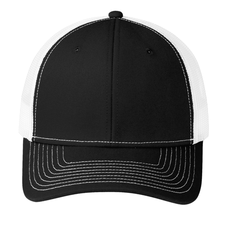 Richardson 112 Snapback Trucker Cap - Black Front