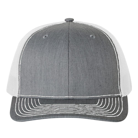 Richardson 112 Snapback Trucker Cap - Heather-Gray Front 112GF