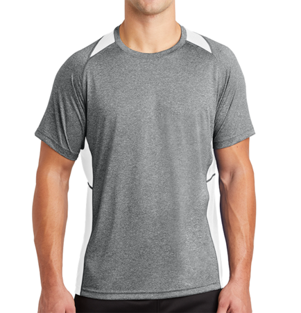 Sport-Tek ST361 Heather Colorblock Contender Tee