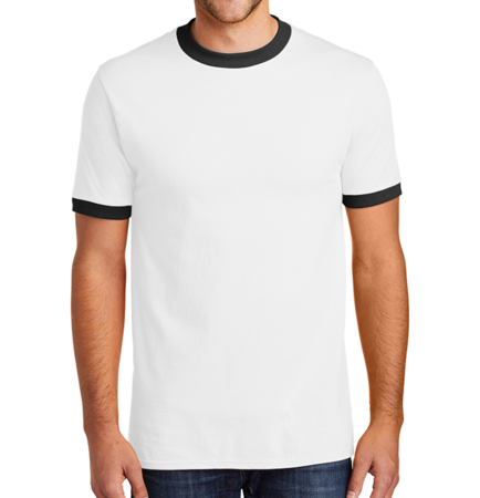 Port & Company® Core Cotton Ringer Tee - Black Trim PC54RB