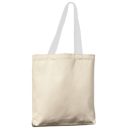 Custom Natural Tote Bag with Colored Handles | Bolt Printing