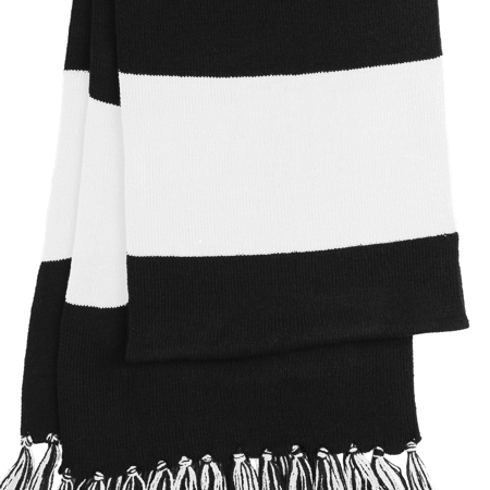 Rugby Stripe Scarf by Sport-Tek style # STA02BL