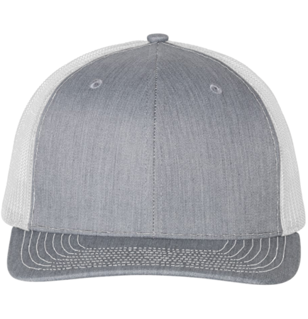 Richardson 112 Snapback Trucker Cap - Heather-Gray Front 112GF