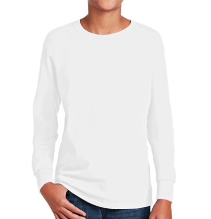 Kids - Cotton Long Sleeve T Shirt by Gildan style # 5400B